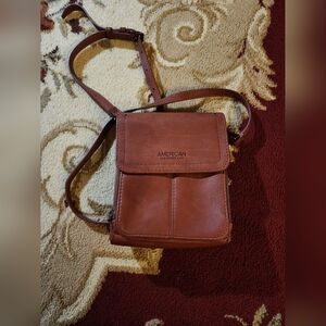 American Leather Company Brown Leather Crossbody Bag